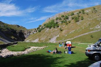 Martin Dorey at Gordale Scar, Malham, Yorkshire Dales